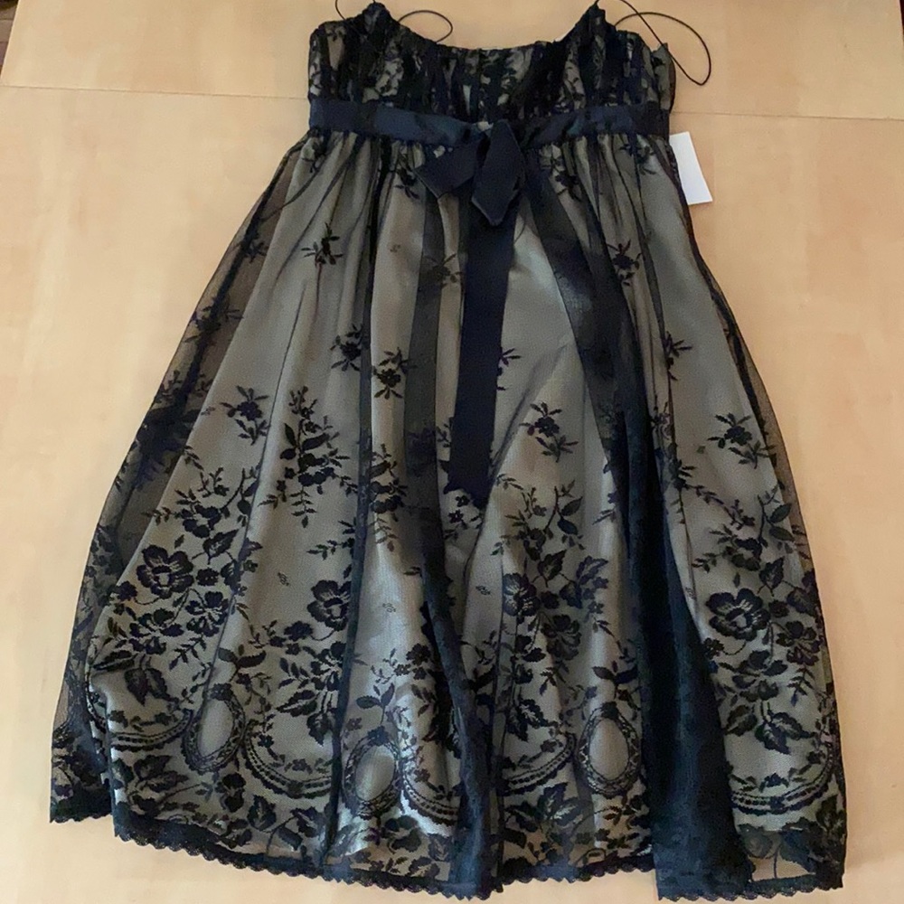 Zara Womens black lace dress Sz L